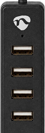 Nedis USB-Hub - USB-A Male - 4x USB A Female - 4-Poorts poort(en) - USB 2.0 - USB Gevoed - afbeelding 2