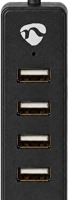 Nedis USB-Hub - USB-A Male - 4x USB A Female - 4-Poorts poort(en) - USB 2.0 - USB Gevoed - afbeelding 2