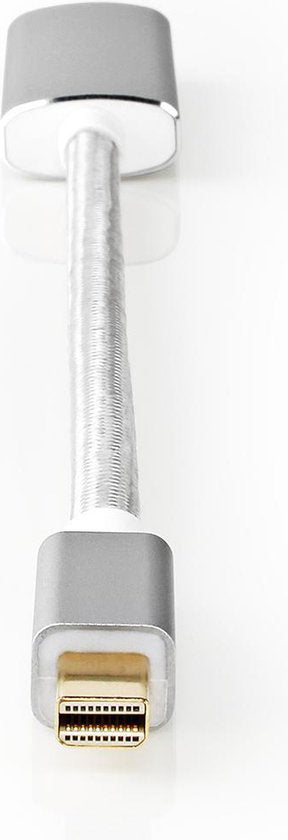 Nedis Mini DisplayPort-Kabel - DisplayPort 1.2 - Mini-DisplayPort Male - HDMI Output - 21.6 Gbps - Verguld - 0.20 m - Rond - Gevlochten - Zilver - Cover Window Box - afbeelding 1