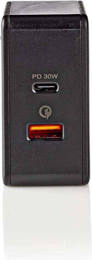 Nedis thuislader met 1 USB-C PD en 1 USB-A Quick Charge 3.0 poort - 48W - afbeelding 2