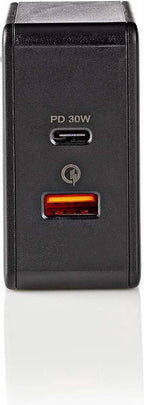 Nedis thuislader met 1 USB-C PD en 1 USB-A Quick Charge 3.0 poort - 48W - afbeelding 2