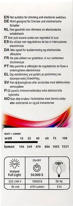 Ledlamp Kaars Mat E14 4.6W =40W - afbeelding 2