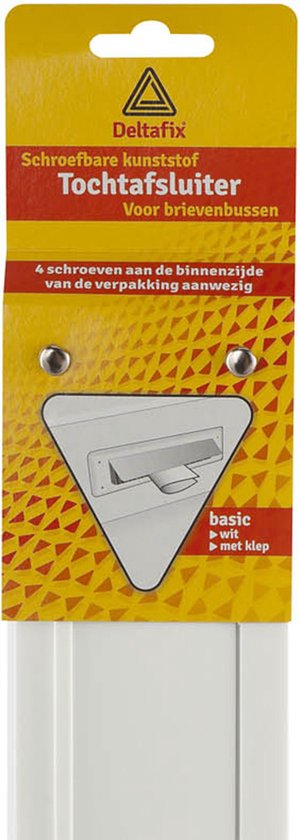 Deltafix Brievenbus brievenbustochtplaat met klep     wit - afbeelding 3