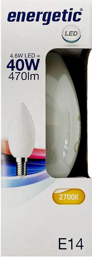 Ledlamp Kaars Mat E14 4.6W =40W - afbeelding 3