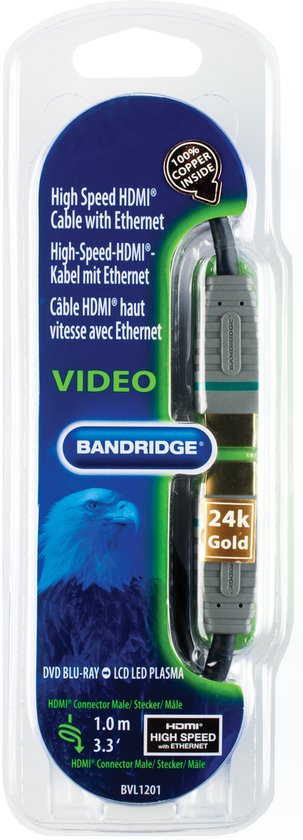 Bandridge BVL1201 audio-/videokabel - afbeelding 1