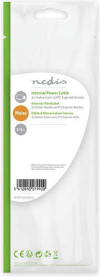 Nedis Interne Voedingskabel - 2x Molex Male - PCI-Express Female - Verguld - 0.20 m - Rond - PVC - Geel / Zwart - Polybag - afbeelding 4