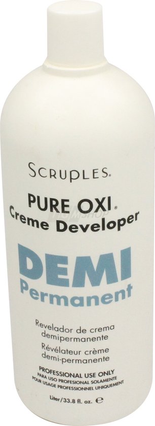 Scruples Pure Oxi Creme Developer - Demi Permanent - Coloration - 1000 ml Demi Permanente Kleurontwikkelaar 1000ml - afbeelding 1
