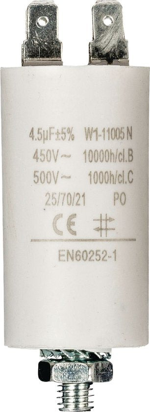 Fixapart W1-11005N Condensator 4.5 uf / 450 V + Aarde - afbeelding 2