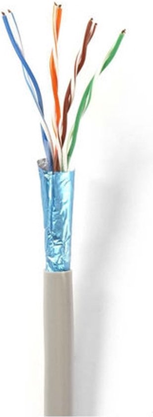 Nedis Netwerk Kabel Rol - CAT5e - Stranded - F/UTP - Koper - 305.0 m - Binnenshuis - Rond - PVC - Grijs - Trekdoos - afbeelding 7