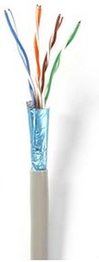 Nedis Netwerk Kabel Rol - CAT5e - Solid - U/UTP - Koper - 305.0 m - Binnenshuis - Rond - PVC - Grijs - Gift Box - afbeelding 9