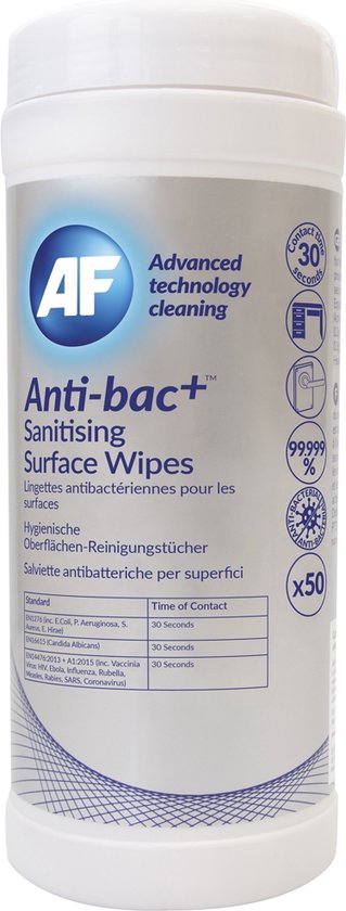 AF Anti-bac+ - 50 pc(s) - 175 x 160 mm - White - 84 mm - 84 mm - 200 mm - afbeelding 2