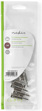 Nedis Connector voor Auto-Antenne - Recht - Male - Koper - 50 Ohm - Druk op - Metaal - Zilver - 10 Stuks - Envelop - afbeelding 4