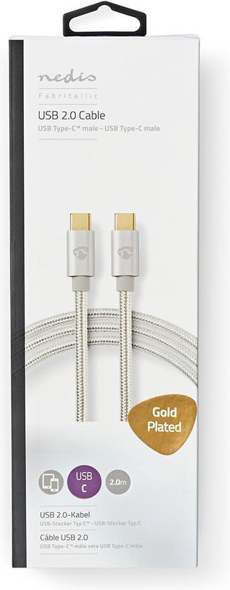 USB voor Synchroniseren, Opladen en AV-Ondersteuning | Verguld | USB C™ Male naar USB C™ Male | Voor Aansluiten van Smartphones en Mobiele Apparaten - afbeelding 19