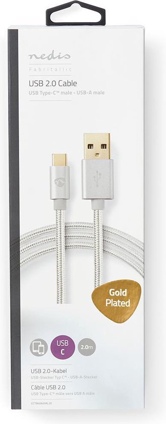 USB voor Synchroniseren, Opladen en AV-Ondersteuning | Verguld | USB C™ Male naar USB A Male | Voor Aansluiten van Smartphones en Mobiele Apparaten - afbeelding 39