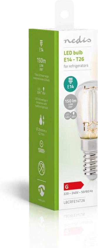 Nedis Koelkastlamp - LED - E14 - 2 W - T26 - afbeelding 11