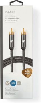 Nedis - RCA Male - RCA Male - Verguld - m - Rond - Gun Metal Grijs - Cover Box - afbeelding 4