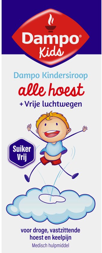 Dampo Kids Kindersiroop Alle hoest + Vrije luchtwegen - Voor droge, vastzittende hoest en keelpijn - Suikervrij - Medisch hulpmiddel - 120 ml - afbeelding 10