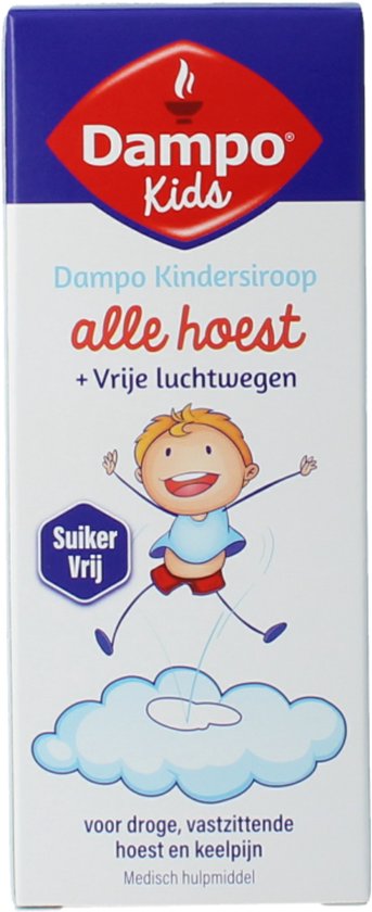 Dampo Kids Kindersiroop Alle hoest + Vrije luchtwegen - Voor droge, vastzittende hoest en keelpijn - Suikervrij - Medisch hulpmiddel - 120 ml - afbeelding 14