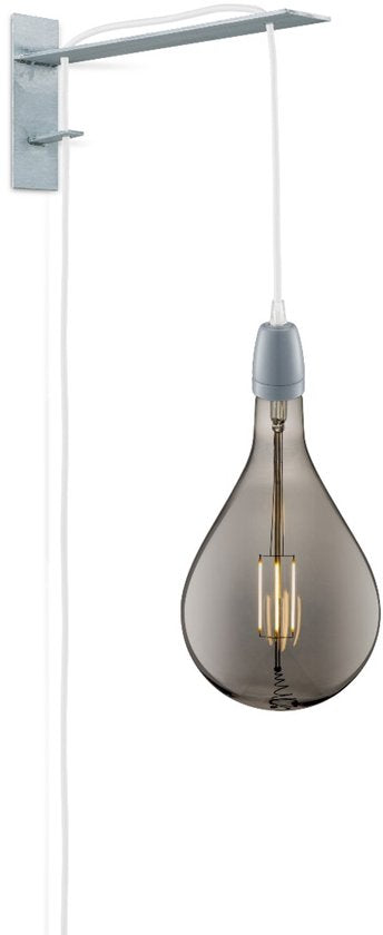 Home Sweet Home - Wandhaak Angle - haak gemaakt van metaal - Beton - 31/5/15cm - maak je eigen unieke lamp- voor muur hanglamp - afbeelding 4