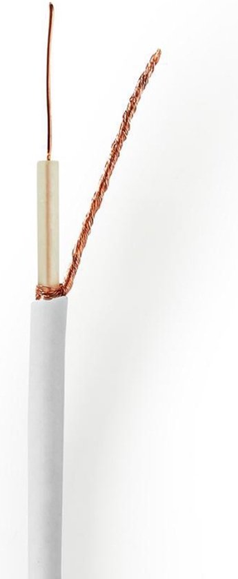 Nedis Coaxkabel op Haspel - Mini Coax - 75 Ohm - Enkelvoudig Afgeschermd - ECA - 100.0 m - Coax - PVC - Wit - Rol - afbeelding 5