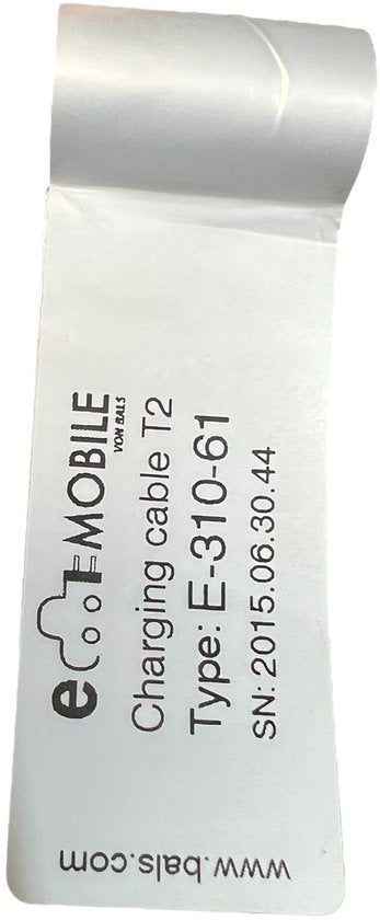 Bals/Emobile Elektrische Laadkabel Type 2 Met Open Eind 3 x 6.0 mm2 ( 1 fase max 32 A) uitrekbaar tot max 8,5 mtr - afbeelding 4