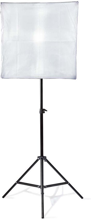 Nedis Lampenset voor Fotostudio - 70 W - 5500 K - 4000 lm - Werk hoogte: 60-180 cm - Inclusief lampen: 2 - Inclusief reistas - Zwart - afbeelding 1