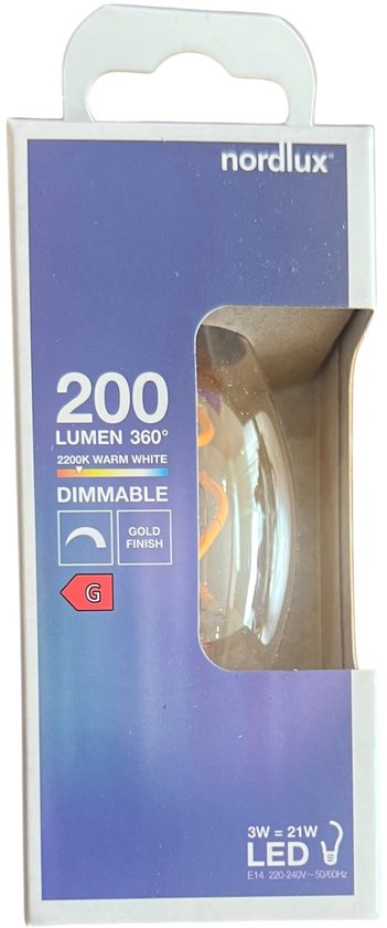 6x Nordlux Kaarslamp Deco Spiraal Goud Dimbaar 3W (21 W) - afbeelding 2