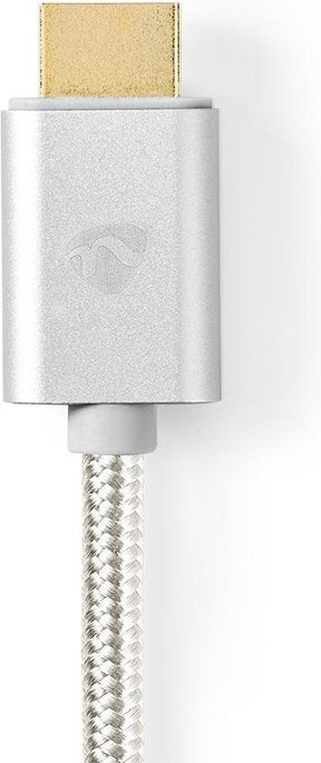 Nedis USB-C Adapter - USB 3.2 Gen 1 - USB-C Male - HDMI Connector - 4K@60Hz - 18 Gbps - 2.00 m - Rond - Verguld - Gevlochten / Nylon - Aluminium - Cover Window Box - afbeelding 3