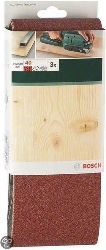 Bosch Schuurbandenset - 3 -delig - 100 x 610 mm (korrel 80) - afbeelding 2