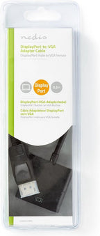 Nedis DisplayPort-Adapter - DisplayPort Male - VGA Female 15p - 1080p - Vernikkeld - 0.20 m - Rond - Zwart - Doos - afbeelding 5