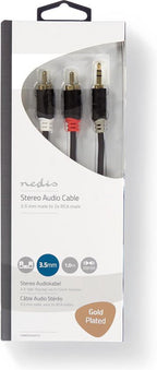 Nedis 3,5mm Jack - Tulp stereo audio kabel - zwart - meter - afbeelding 41