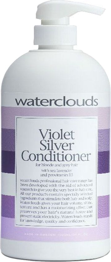 Waterclouds Violet Silver Conditioner - 1000 ml met pomp- Zilvershampoo - Voor Blondines - - afbeelding 1