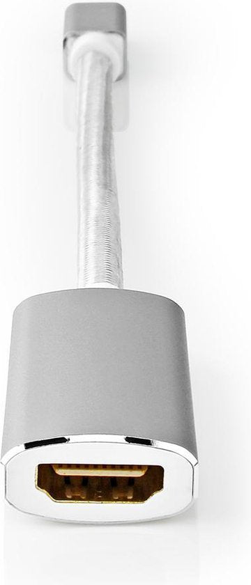 Nedis Mini DisplayPort-Kabel - DisplayPort 1.2 - Mini-DisplayPort Male - HDMI Output - 21.6 Gbps - Verguld - 0.20 m - Rond - Gevlochten - Zilver - Cover Window Box - afbeelding 2