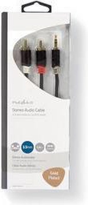 Nedis 3,5mm Jack - Tulp stereo audio kabel - zwart - meter - afbeelding 45