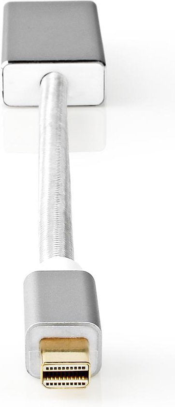 Nedis Mini DisplayPort-Kabel - DisplayPort 1.2 - Mini-DisplayPort Male - DisplayPort Female - 21.6 Gbps - Verguld - 0.20 m - Rond - Gevlochten - Zilver - Cover Window Box - afbeelding 1