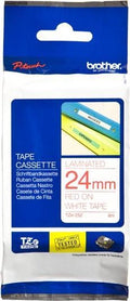 P-Touch TZE-252 red on white 24mm - afbeelding 1
