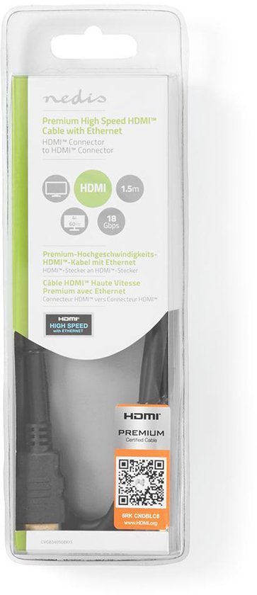 Nedis HDMI kabel versie 2.0 (4K 60Hz HDR) / zwart - meter - afbeelding 43