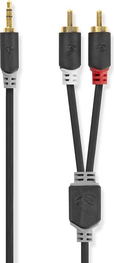 Nedis 3,5mm Jack - Tulp stereo audio kabel - zwart - meter - afbeelding 40