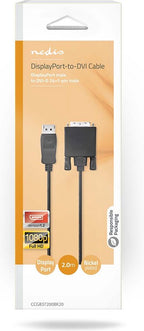 | DisplayPort Male | DVI-D 24+1-Pins Male | | | m | | | Zwart | - afbeelding 33