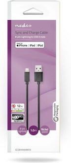 Sync and Charge Cable | Apple Lightning - USB A Male | m | - afbeelding 29