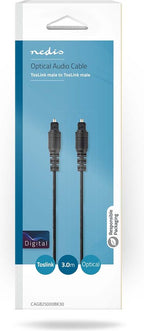 Nedis Optische Audiokabel - TosLink Male - TosLink Male - m - Rond - PVC - Zwart - afbeelding 50
