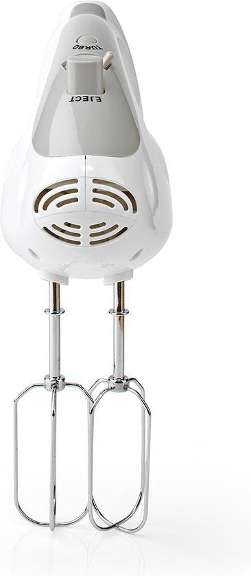 Nedis Handmixer - 200 W - 5-Snelheden - Turbo-functie - 2 Deeghaken / 2 Kloppers - Grijs / Wit - afbeelding 1