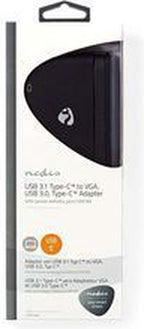 Nedis USB Multi-Port Adapter - USB 3.1 - USB-C Female - USB-A Female / USB-C Female / VGA Female 15p - Rond - Vernikkeld - Zwart - Window Box met Euro Lock - afbeelding 13