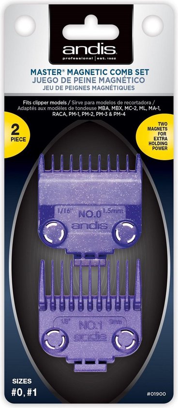 Andis Master Opzetkamset Nr.0 (1,5mm) + Nr.1 (3mm) - afbeelding 1