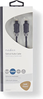 Nedis Optische Audiokabel - TosLink Male - TosLink Male - m - Rond - PVC - Antraciet - Doos - afbeelding 12