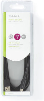 USB-Kabel - USB 2.0 - USB-A Male - USB-C Male - W - 480 Mbps - Vernikkeld - m - Rond - PVC - afbeelding 42