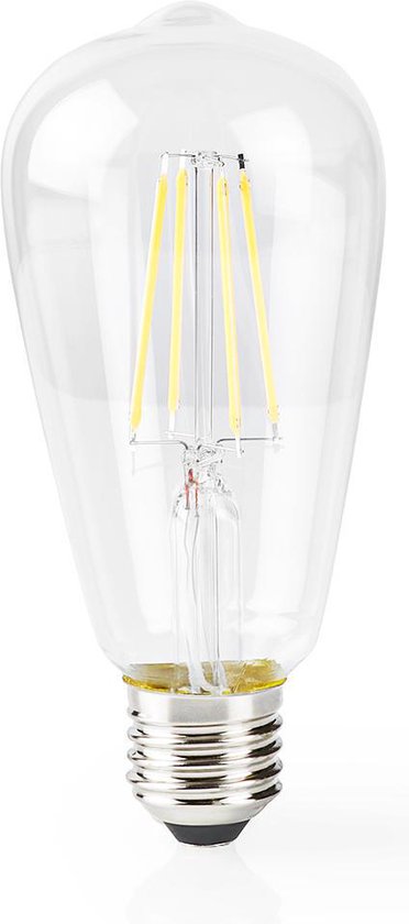 Nedis SmartLife LED Filamentlamp - Wi-Fi - E27 - 500 lm - 5 W - Warm Wit - 2700 - Glas - Android / IOS - ST64 - 1 Stuks - afbeelding 9