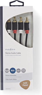 Nedis Stereo-Audiokabel - 2x RCA Male - 2x RCA Male - m - Rond - Doos - afbeelding 26