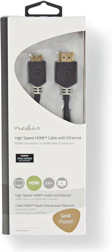 High Speed met Ethernet | HDMI™ Connector | HDMI™ Connector | | | m | | | Antraciet | - afbeelding 89