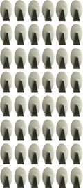 Zelfklevende Ovale Ophanghaken RVS – 48 stuks - afbeelding 1